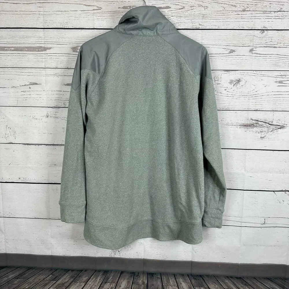 Under Armour Jacket Womens Medium Performance‎ Fleece Gray Loose Zip Cold Gear